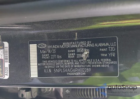 2023 Hyundai Elantra Sel z USA, uszkodzony, nr VIN 5NPLS4AG6PH112289